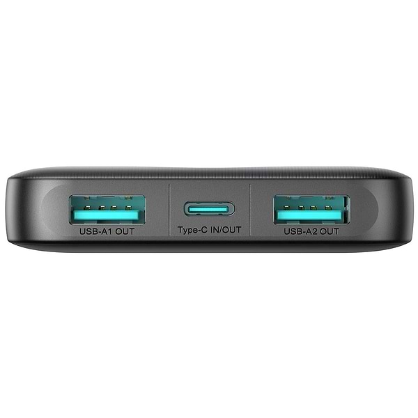 Фото - Батарея мобильная Joyroom 10000mAh 12W QC, 2xUSB-A, USB-C In/Out Black (JR-PBF12 Black)