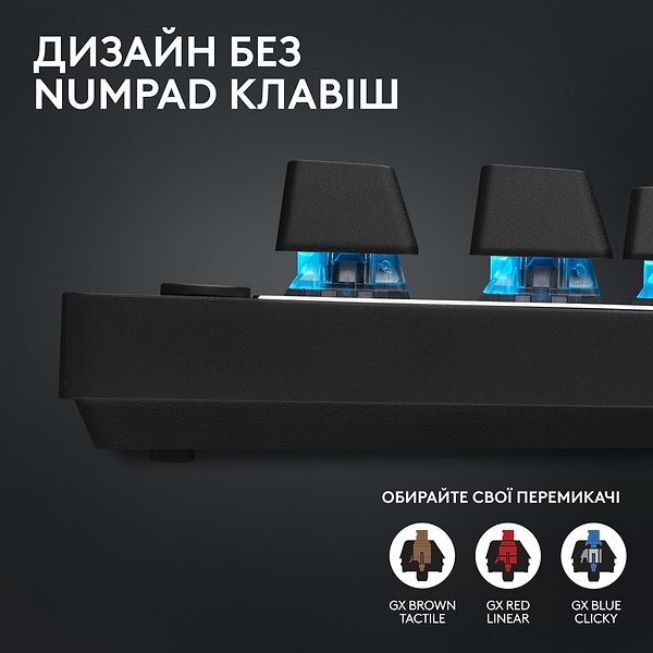 Фото - Клавиатура беспроводная игровая Logitech G Pro X TKL LightSpeed Black (920-012136)