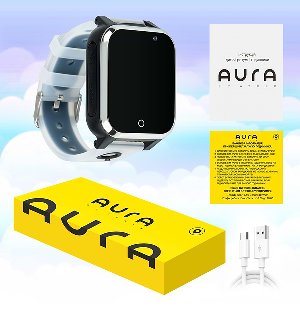 Фото - Дитячий годинник Aura A100 Tracker/WIFI Black (AUR-A100-B)