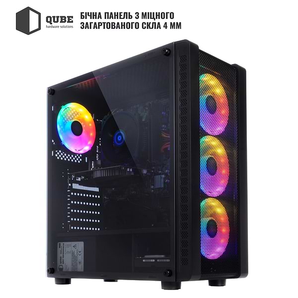 Фото - Системний блок QUBE QB i5 10400F GT 1030 2GB 162Win (i510400FGT10302GB162Win)