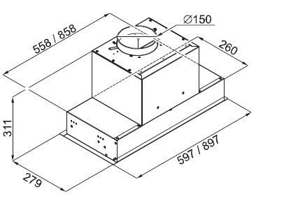 Фото - Вытяжка встраиваемая Best Chef Space Box 1000 Black 60 (4F481B2L7E)