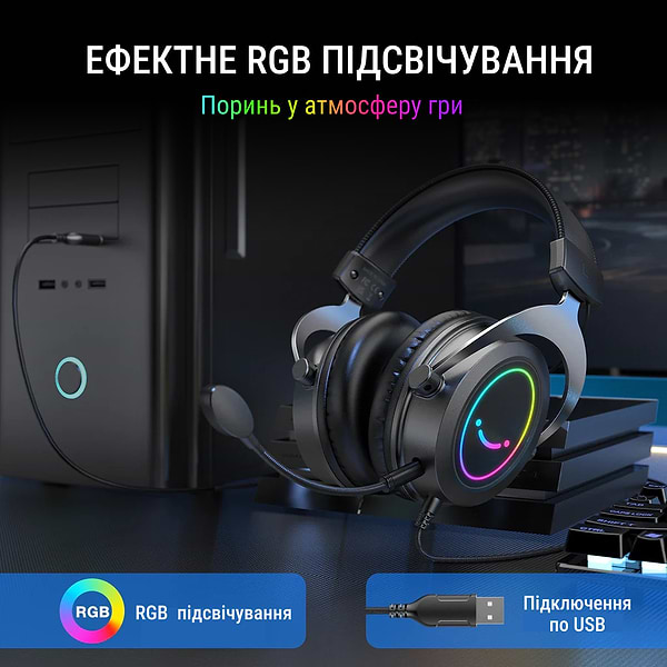 Фото - Гарнітура дротова ігрова Fifine H3 Black