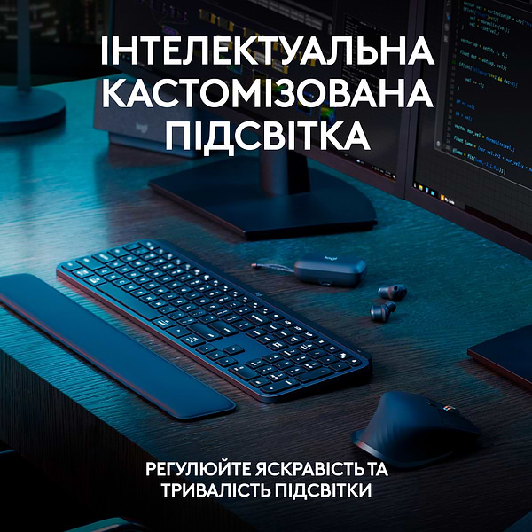 Фото - Клавиатура беспроводная Logitech MX Keys S Plus Wireless Graphite (920-011589)