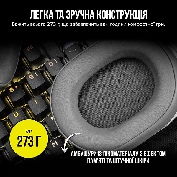 Фото - Гарнітура дротова ігрова Corsair HS55 Surround Headset White (CA-9011266-EU)