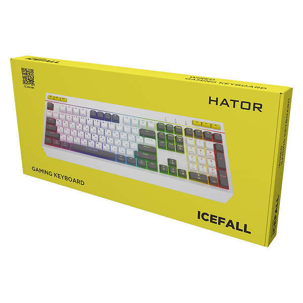 Фото - Клавіатура дротова ігрова Hator Icefall USB White/Gray (HTK405UA)