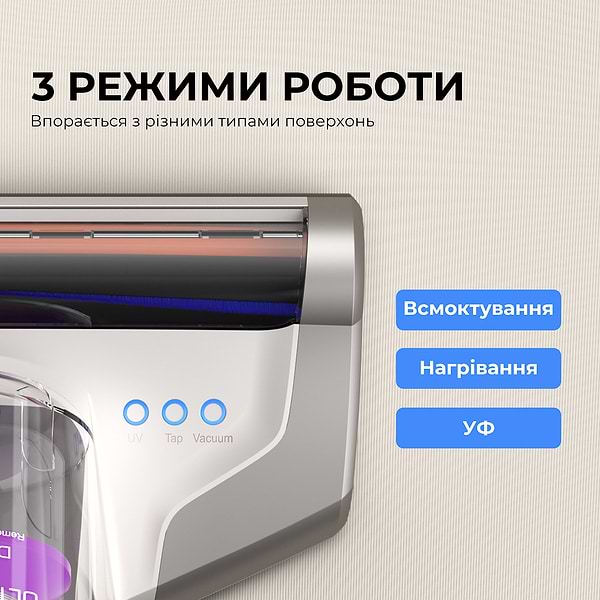 Фото - Пилосос ручний дезінфікуючий JIMMY з УФ-лампою для ліжка (JV35)