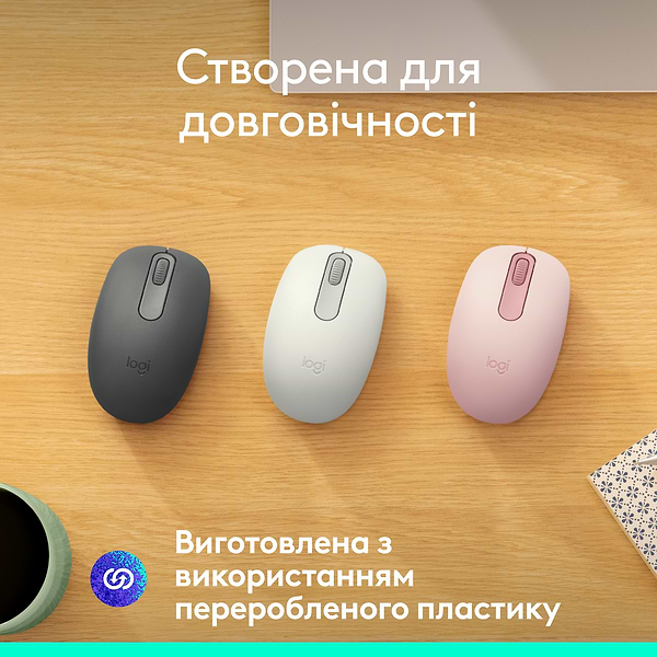 Фото - Миша бездротова Logitech M196 Bluetooth Mouse Off White (910-007460)