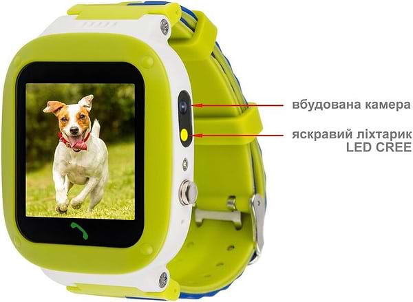 Фото - Дитячий годинник AmiGo GO004 Splashproof Camera+LED Green