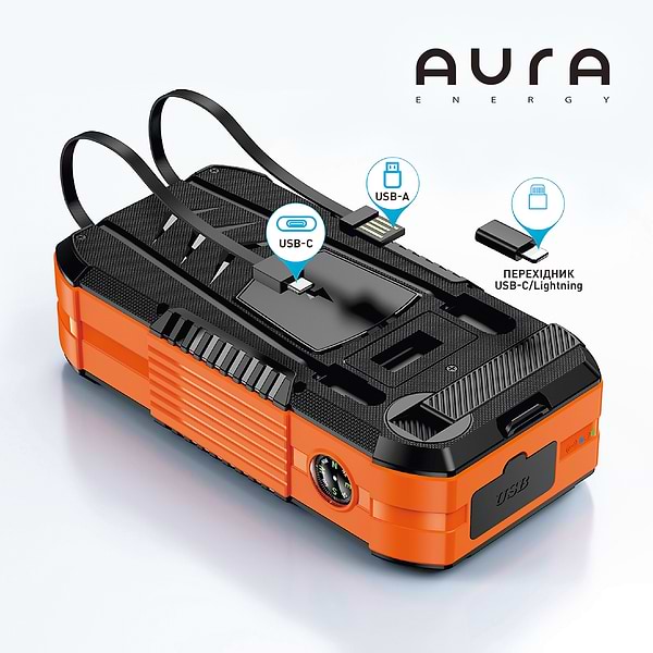 Фото - Батарея мобильная Aura NRG-40SE ARM SOLAR 40000 mAh Wireless Dynamo charging Green (PBANRG40SEG)