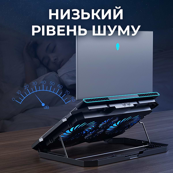 Фото - Підставка під ноутбук охолоджуюча Dyxon FIX COOLING 10 Black (DXNLSFC10B)