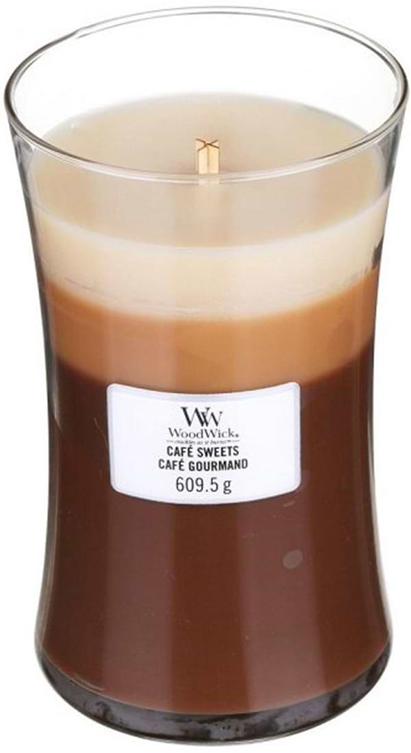 Фото - Свеча стекло Woodwick Large Trilogy Cafe Sweets (Кафе сладостей) 609г (93904E)