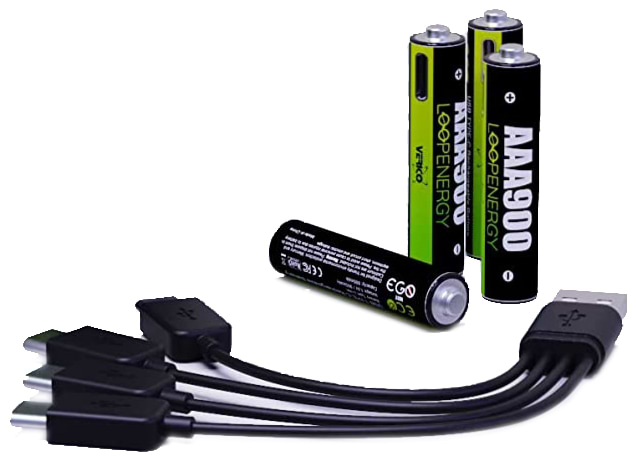 Акумулятор тип AAA Verico USB Type-C 600mAh Li-ion 4 шт. (1UDBT-A2WEBC-NN)