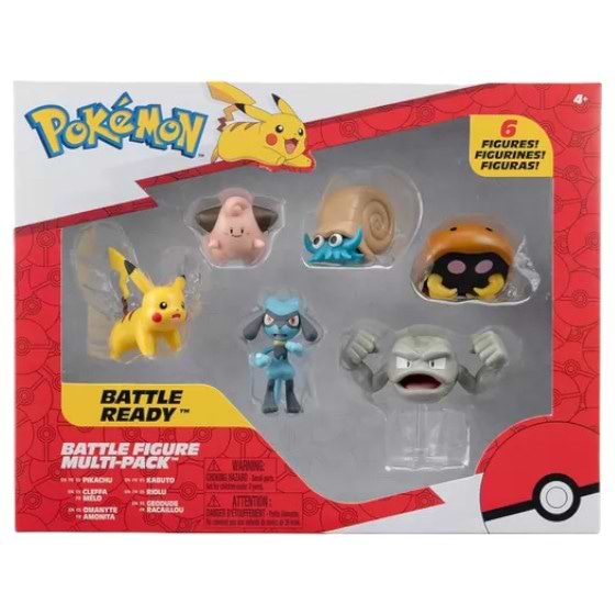 Набор игровых фигурок Pokemon W7 - ПИКАЧУ, КЛЕФФА, РИОЛУ, ГЕОДУД, ОМАНАЙТ, КАБУТО (PKW3613) - Фото 1