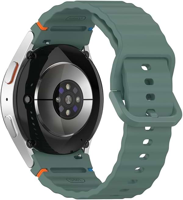 Фото - Ремінець для смарт-годинника BeCover Ribbed Tape for Samsung Galaxy Watch (20mm) 3 41mm/4 40mm-44mm/5 40-44mm/6 40-44mm/7 40-44mm Dark Green (712041)