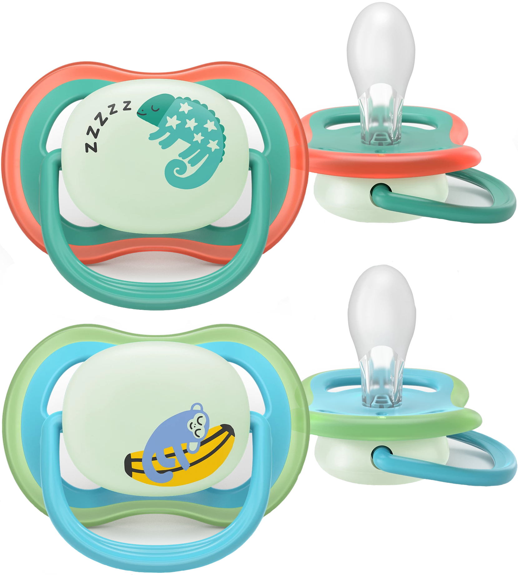 Ортодонтична пустушка Philips Avent Ultra Air Нічна, 6-18 міс. (SCF376/28) - Фото 1