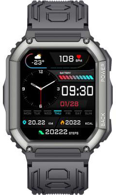 Смарт-часы Gelius Pro GP-SW007 Tactical Navy Bluetooth call (IP68) Black - Фото 1
