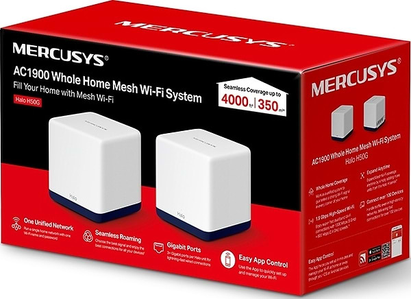 Фото - MESH система WiFi5 Mercusys Halo H50G (2-pack)