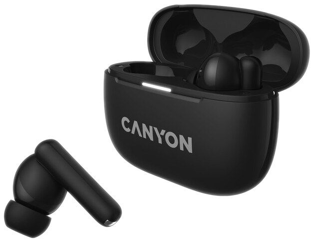 Фото - Наушники вкладыши беспроводные TWS Canyon OnGo TWS-10 ANC ENC Deep Black (CNS-TWS10B)