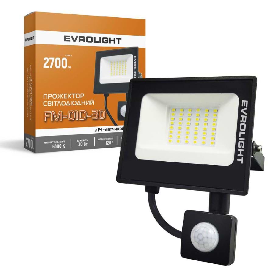 Світлодіодний прожектор EVROLIGHT FM-01D-30 30W 6400К (000057052) - Фото 1