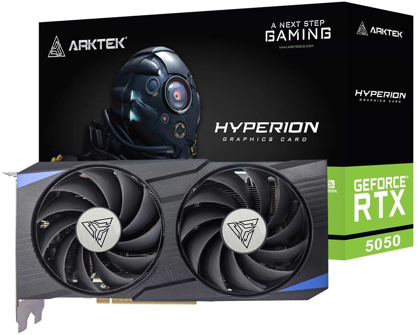 Відеокарта Arktek NVIDIA GeForce RTX5050 GDDR6 8GB Dual Fan (AKN5050D6S8GH1)