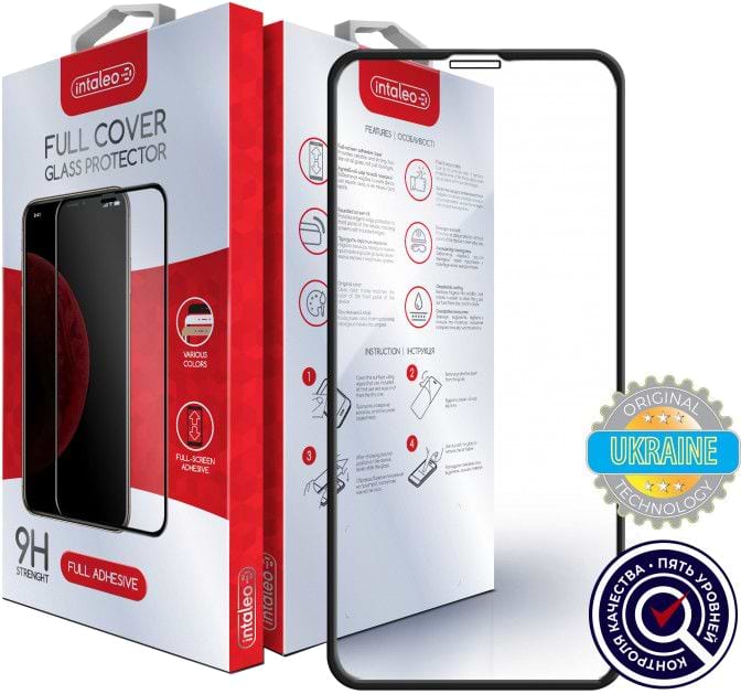 Защитное стекло для смартфона Intaleo Full Glue Apple iPhone 11 Black (1283126496301)