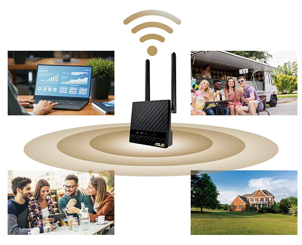 Фото - Маршрутизатор інтернет WiFi4 Asus 4G-N16 N300