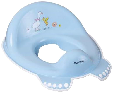 Фото - Дитяча накладка на унітаз класична Tega Baby Лісова казка з антиковзаючою гумою Блакитний (FF-002-108)