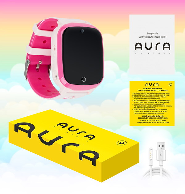 Фото - Уцінка - Дитячий годинник Aura A200 Tracker/WIFI Pink (AUR-A200-P)