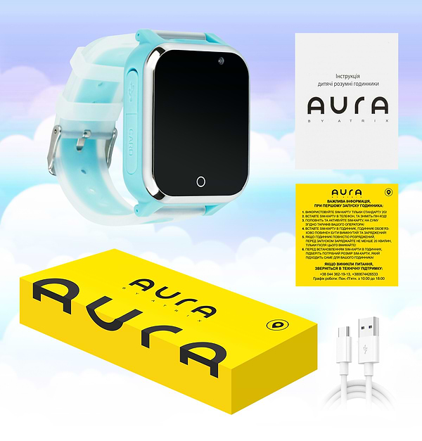 Фото - Дитячий годинник Aura A100 Tracker/WIFI Green (AUR-A100-G)