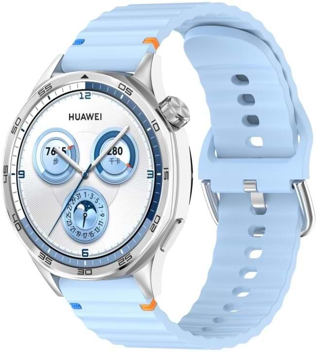 Ремінець для смарт-годинника BeCover Ribbed Tape (22mm) for Huawei Watch GT 5 / GT 4 (46mm) / GT 3 (46mm) / GT 2 (46mm) / GT 2 Pro / Watch GS Pro Lite Blue (714287)