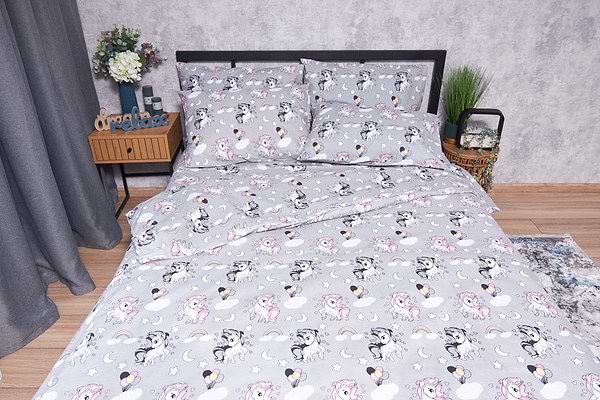 Фото - Комплект постельного белья Moon&Star Бязь Gold Люкс Unicorn 143х210х2 нав. 2х70х70 (MS-820001800)