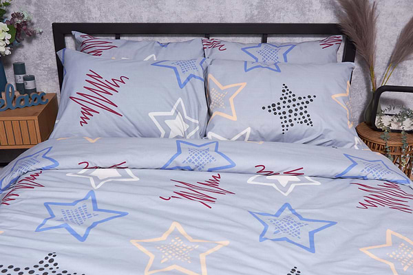 Фото - Комплект постельного белья Moon&Star Бязь Gold Люкс Light Stars 160х220х2 нав. 2х40х60 (MS-820001663)