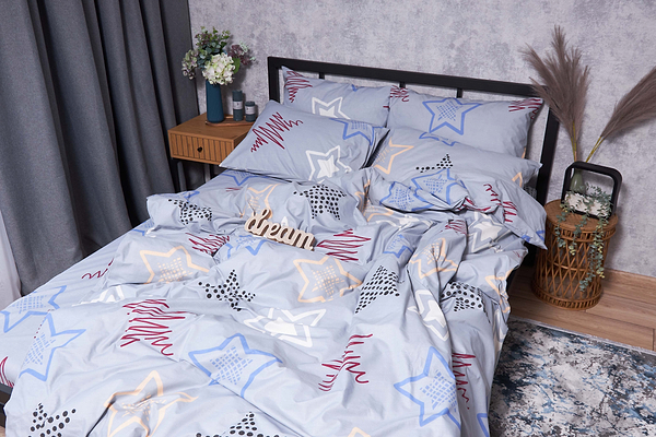 Фото - Комплект постельного белья Moon&Star Бязь Gold Люкс Light Stars 160х220х2 нав. 2х70х70 (MS-820001665)