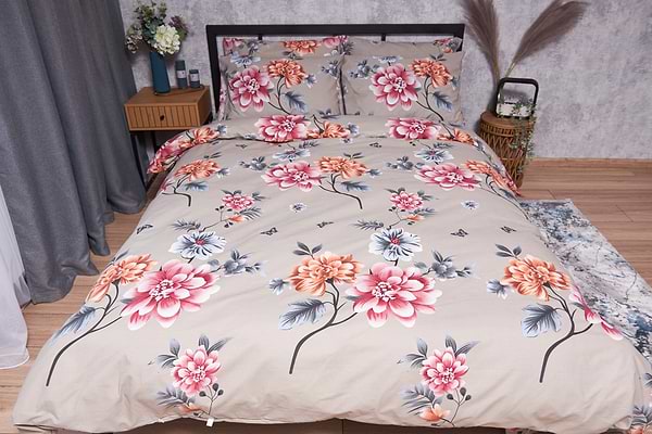 Фото - Комплект постельного белья Moon&Star Бязь Gold Люкс Peony Brown 160х220х2 нав. 2х40х60 (MS-820001908)