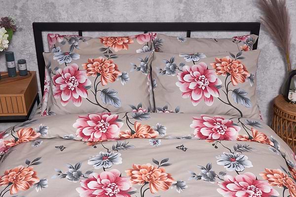 Фото - Комплект постельного белья Moon&Star Бязь Gold Люкс Peony Brown 143х210х2 нав. 2х70х70 (MS-820001905)