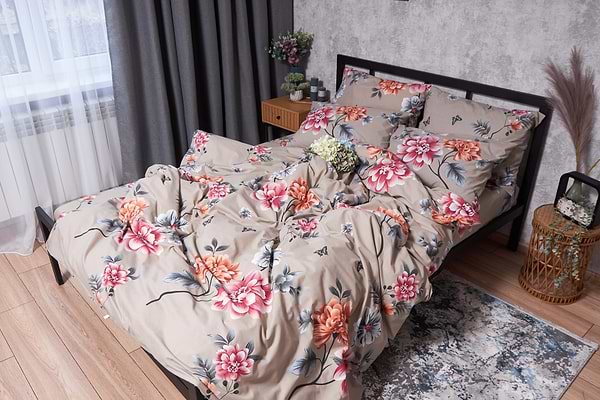 Фото - Комплект постельного белья Moon&Star Бязь Gold Люкс Peony Brown 160х220х2 нав. 2х40х60 (MS-820001908)