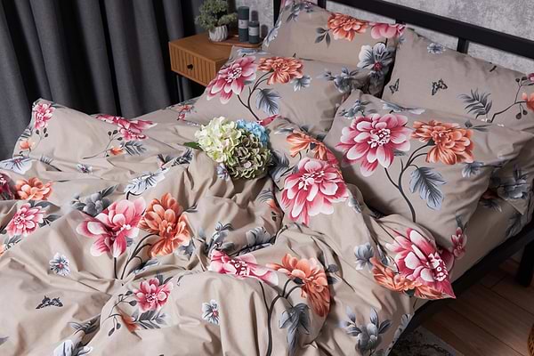 Фото - Комплект постельного белья Moon&Star Бязь Gold Люкс Peony Brown 160х220х2 нав. 2х40х60 (MS-820001908)