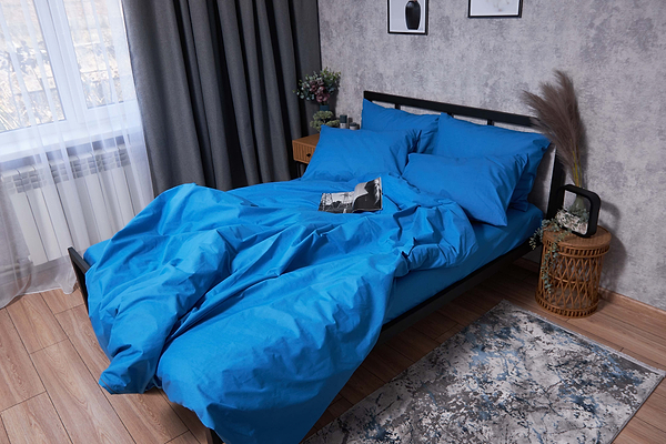 Фото - Комплект постельного белья Moon&Star Бязь Gold Люкс Sapphire 160х220х2 нав. 2х40х60 (MS-820001698)