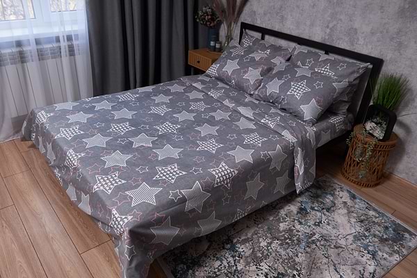 Фото - Комплект постельного белья Moon&Star Микросатин Premium «Stardom» 160х220 см нав. 4х50х70 (MS-820002531)