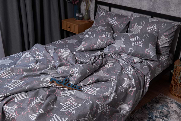 Фото - Комплект постельного белья Moon&Star Микросатин Premium «Stardom» 160х220 см нав. 2х50х70 (MS-820002529)