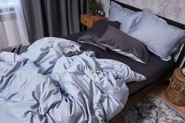 Фото - Комплект постельного белья Moon&Star Satin Premium Skyline Gray 160х220 нав. 2х50х70 (MS-820002879)