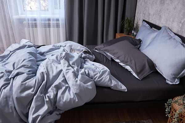 Фото - Комплект постельного белья Moon&Star Satin Premium Skyline Gray 160х220 нав. 2х40х60 (MS-820002878)