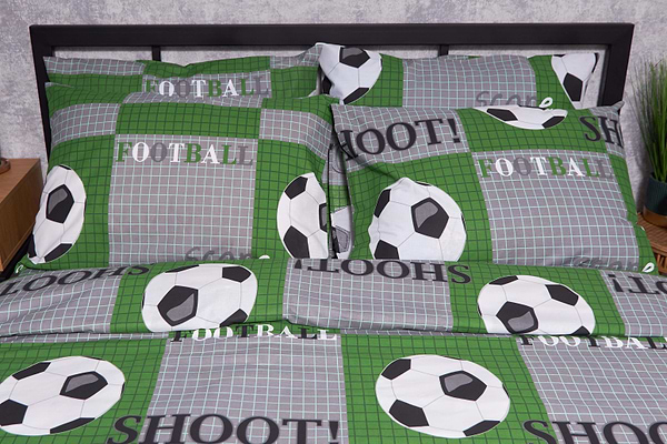 Фото - Комплект постільної білизни Moon&Star Бязь Gold Люкс Football 160х220х2 нав. 4х70х70 (MS-820002052)