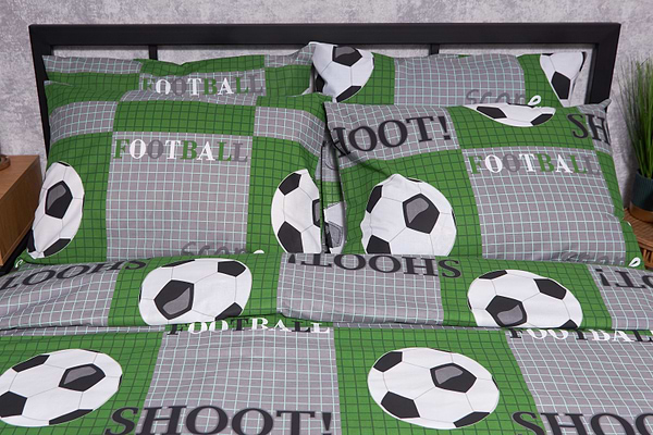 Фото - Комплект постільної білизни Moon&Star Бязь Gold Люкс Football King Size 220x240 (MS-820002018)