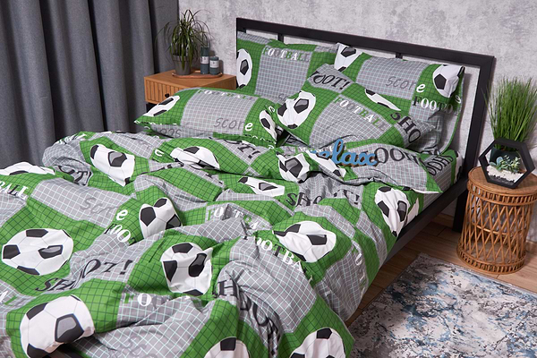 Фото - Комплект постільної білизни Moon&Star Бязь Gold Люкс Football 160х220х2 нав. 4х50х70 (MS-820002051)
