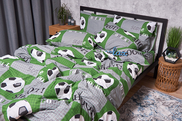 Фото - Комплект постельного белья Moon&Star Бязь Gold Люкс Football 160х220х2 нав. 2х40х60 (MS-820002048)