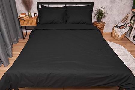 Комплект постельного белья Moon&Star Бязь Gold Люкс Black 160х220х2 нав. 2х50х70 (MS-820003006)