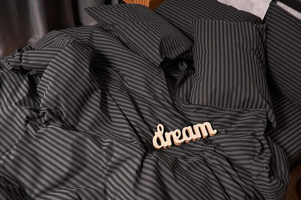 Фото - Комплект постельного белья Moon&Star 160х220 наволочки 4х70х70 Gray Stripe Бязь Gold Люкс (MS-820001102)