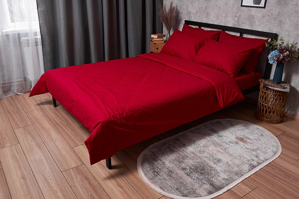 Фото - Комплект постільної білизни Moon&Star Бязь Gold Люкс Cherry Red 160х220 нав. 2х40х60 (MS-820003135)