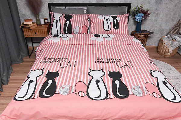 Фото - Комплект постільної білизни Moon&Star Бязь Gold Люкс «Cat» 143х210х2 нав. 2х70х70 (MS-820003247)